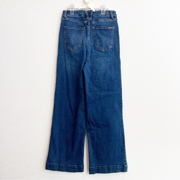 Volcom Women's Stone Scraper Jeans Wide Leg High Rise Ankle Crop Blue 27 - Picture 5 of 8